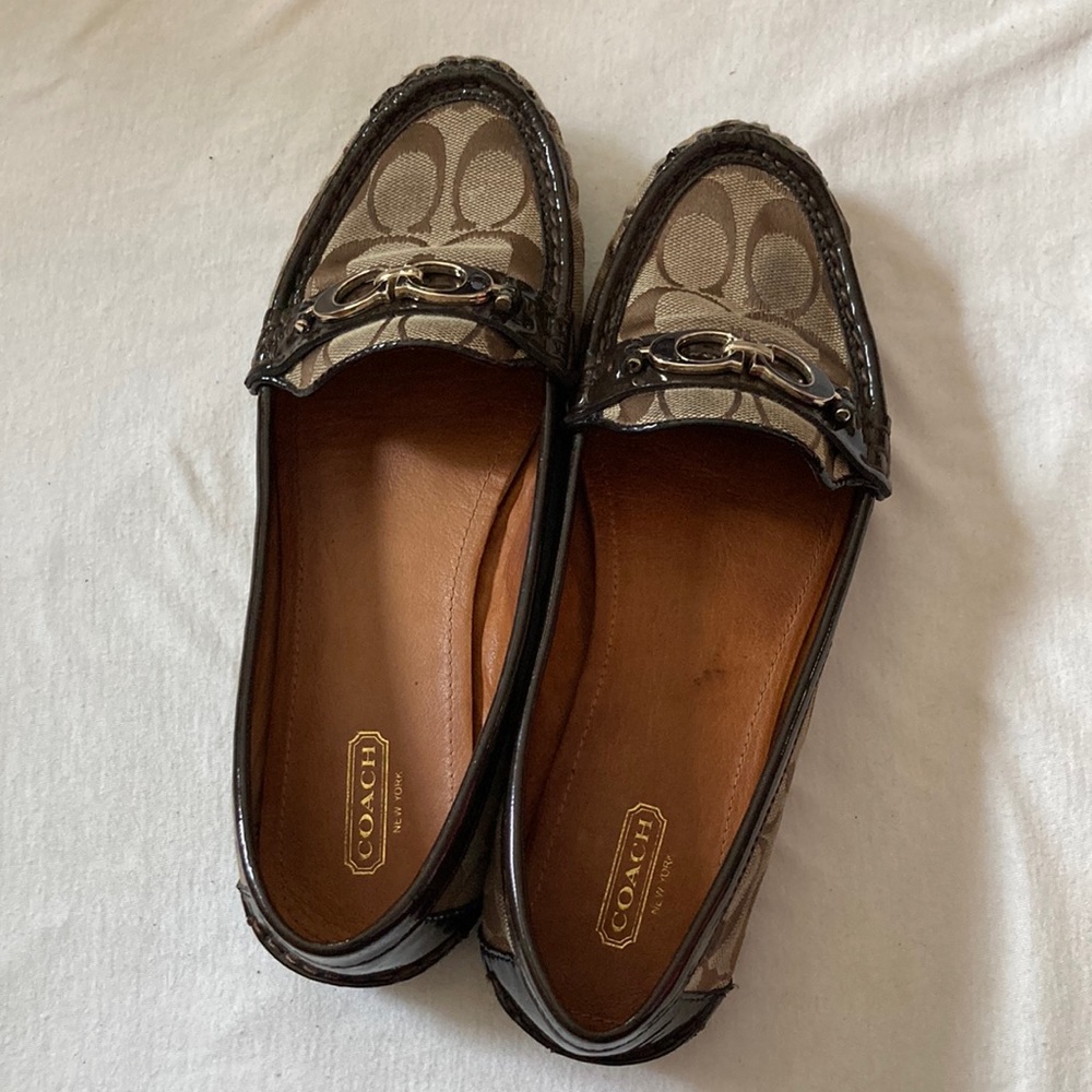 Coach Signature jacquard and leather upper